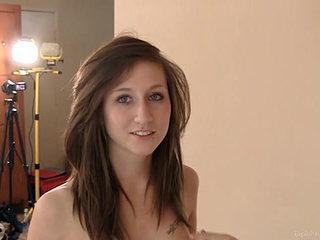 year old college girl Abrina doing it on camera 