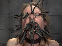 Clothespins All Over Her Face 