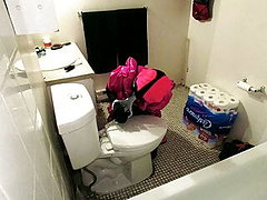 Sissy Maid Shackled to Toilet 