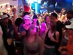 Foam party with lots of frisky women dancing