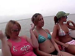 Bikini girls on boat and in ca
