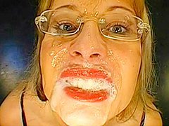 Sweet librarian is absolutely insane from cum