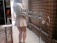 Tgirl at a stranger s door masturbation 