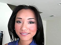 Young Asian Alina Li in sexy striptease 