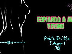Spying on my neighbor - Erotic Story - (ASMR) - Real voice a