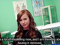 FakeHospital Teen model cums for tattoo removal 