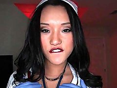 Asian nurse Alina Li sucks his dick 
