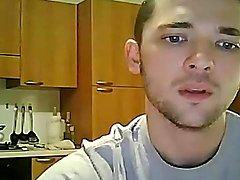 Bearded college cutie jerks off on webcam 