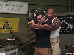 Tristan And Daymin Turn Their Gun-training Into Some Raging Sex Gun Show