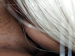 orgasm close-up, moaning, blonde
