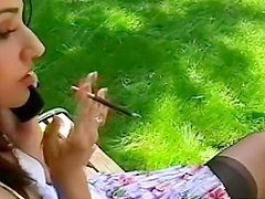 kousen tiener fetisj sigarette roken buitensex