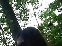 Outdoor fuck for hot brunette who wants cock 