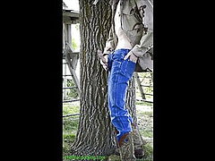 Redneck Wanks His Hung Cock Publicly in Backyard and 