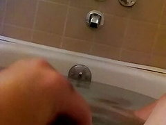 POV of my me in the bathtub playing with my cock 