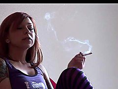 tatouer excitation, amatriçe, babes, cigarette smoking