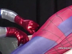 super hero masturbation in fetish outfits clothes 