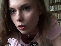 Kinky teen strips her sexy outfit for you 