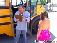 School bus driver fucking teen girl