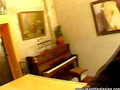 The pianists gets fucked by a hot babe 