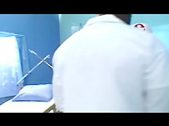 Sexy young asian nurse takes care of the doctor