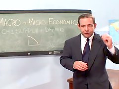 Economics professor gets double blonde classroom 