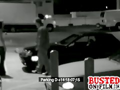 Slut gets caught sucking the security guar