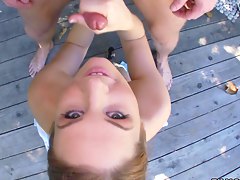 brunette undressing, pov-point-of-view, boobs, outdoor, milf, dick, natural-boobs, tits, handjob, stripper, shaved