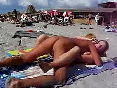 Naturist Having Sex On The Beach